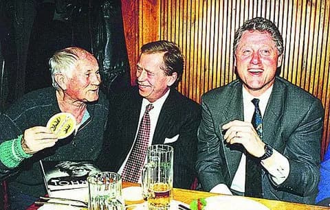 Bohumil Hraba, Václav Havel e Bill Clinton